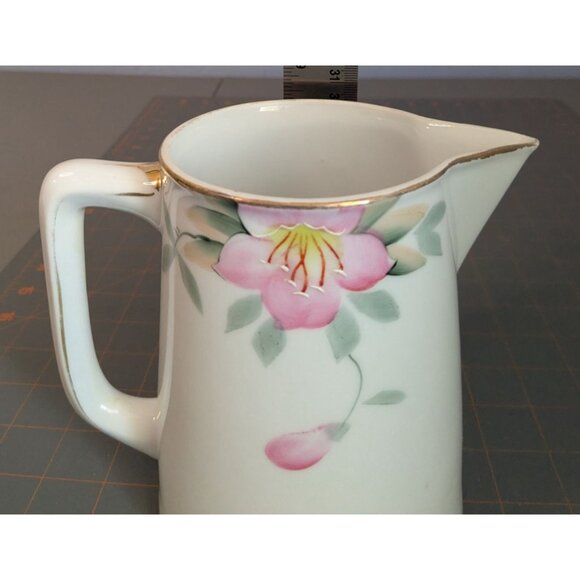 Noritake Azalea Porcelain Pitcher 28oz Floral Gold Trim 5.75" Japan Juice jug mi - Picture 9 of 15